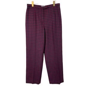 Talbots Collection Wool Houndstooth Wide leg Dark Academia Slacks Women's 14